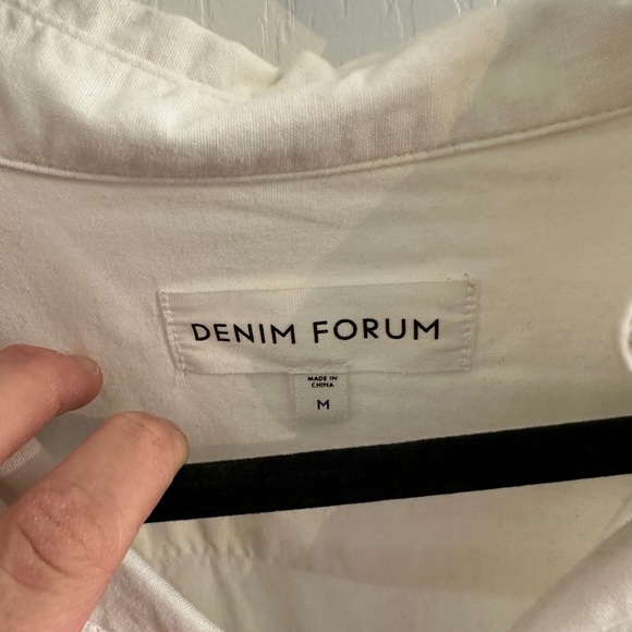 Denim Forum Cream Button-Up Shirt - Picture 2 of 2